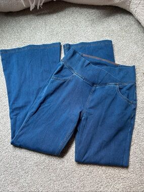 Halara Blue Pull-On Flare Jeans